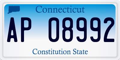 CT license plate AP08992