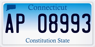CT license plate AP08993