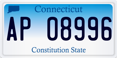 CT license plate AP08996