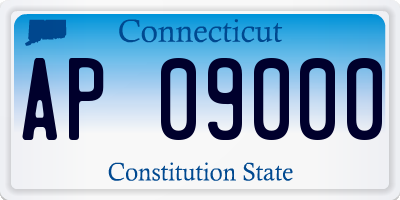 CT license plate AP09000