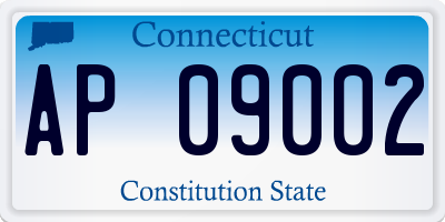 CT license plate AP09002