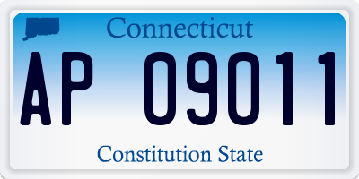 CT license plate AP09011