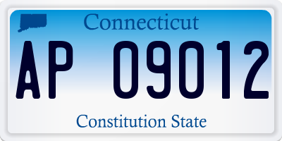 CT license plate AP09012