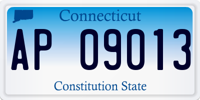 CT license plate AP09013