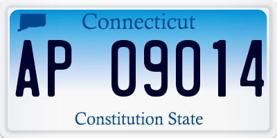 CT license plate AP09014
