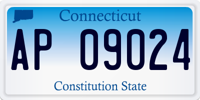 CT license plate AP09024