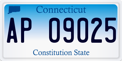 CT license plate AP09025