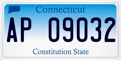 CT license plate AP09032