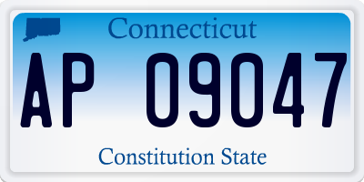 CT license plate AP09047