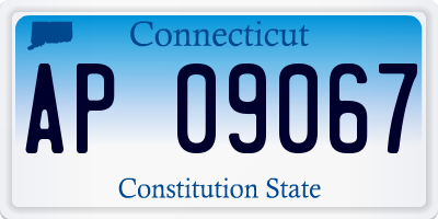 CT license plate AP09067