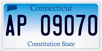 CT license plate AP09070