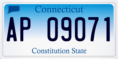 CT license plate AP09071