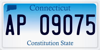 CT license plate AP09075