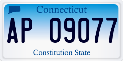 CT license plate AP09077