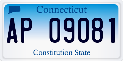 CT license plate AP09081