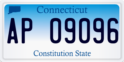 CT license plate AP09096