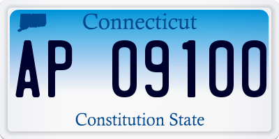 CT license plate AP09100
