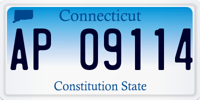 CT license plate AP09114