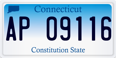 CT license plate AP09116