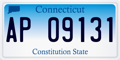 CT license plate AP09131
