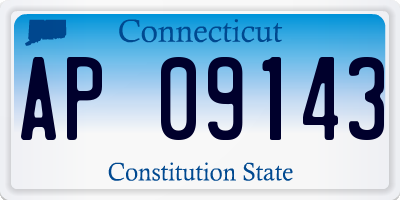 CT license plate AP09143