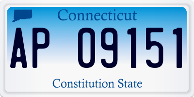 CT license plate AP09151