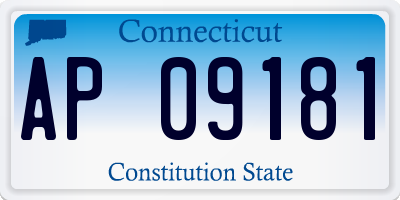 CT license plate AP09181