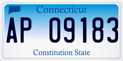 CT license plate AP09183