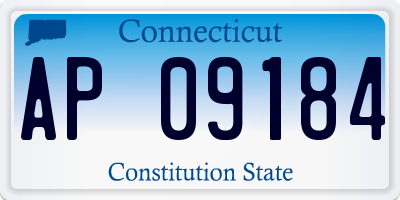CT license plate AP09184