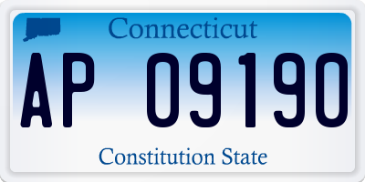 CT license plate AP09190