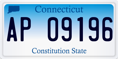 CT license plate AP09196