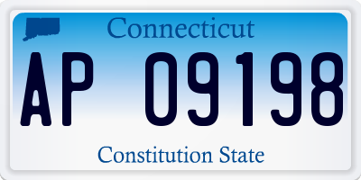 CT license plate AP09198