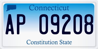 CT license plate AP09208