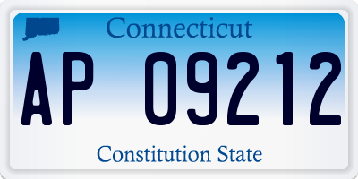 CT license plate AP09212