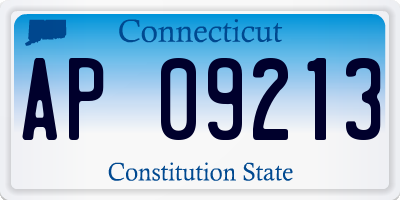 CT license plate AP09213