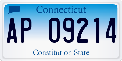 CT license plate AP09214