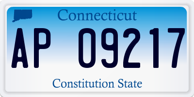CT license plate AP09217