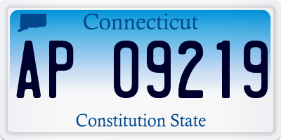 CT license plate AP09219
