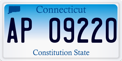 CT license plate AP09220