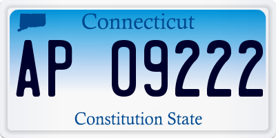 CT license plate AP09222
