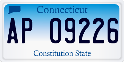 CT license plate AP09226