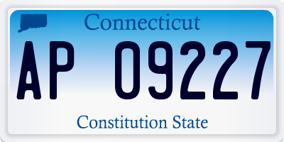 CT license plate AP09227