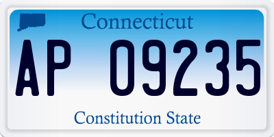 CT license plate AP09235