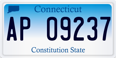 CT license plate AP09237