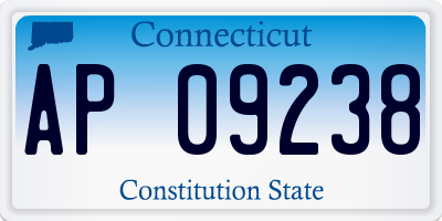 CT license plate AP09238