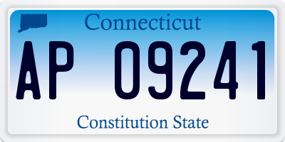CT license plate AP09241