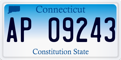 CT license plate AP09243
