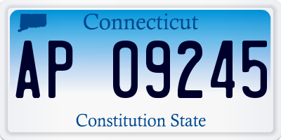 CT license plate AP09245