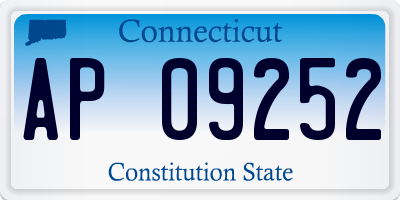 CT license plate AP09252