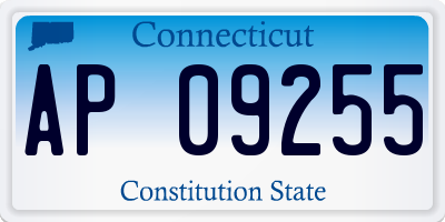 CT license plate AP09255
